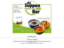 Tablet Screenshot of diesuppenbar.de